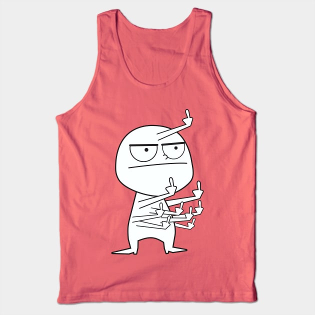 Middle Finger Maniac Tank Top by DavesTees